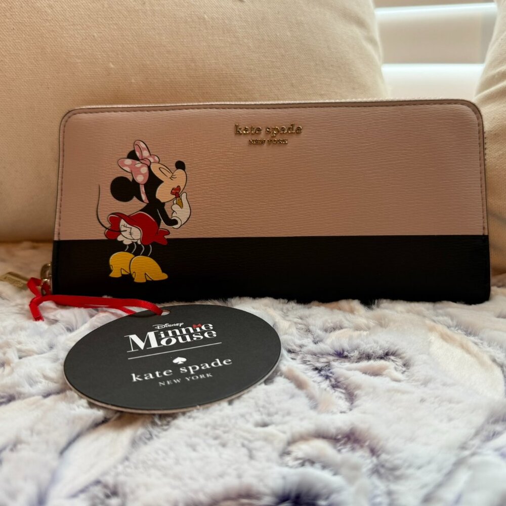 NWT Kate Spade Minnie Mouse Slim Continental Wallet